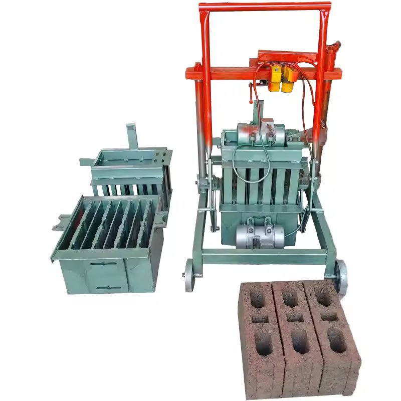 Spot Goods Cheap Brick Making Machinery Mobile River Sand Cement Interlock Block Making Machine