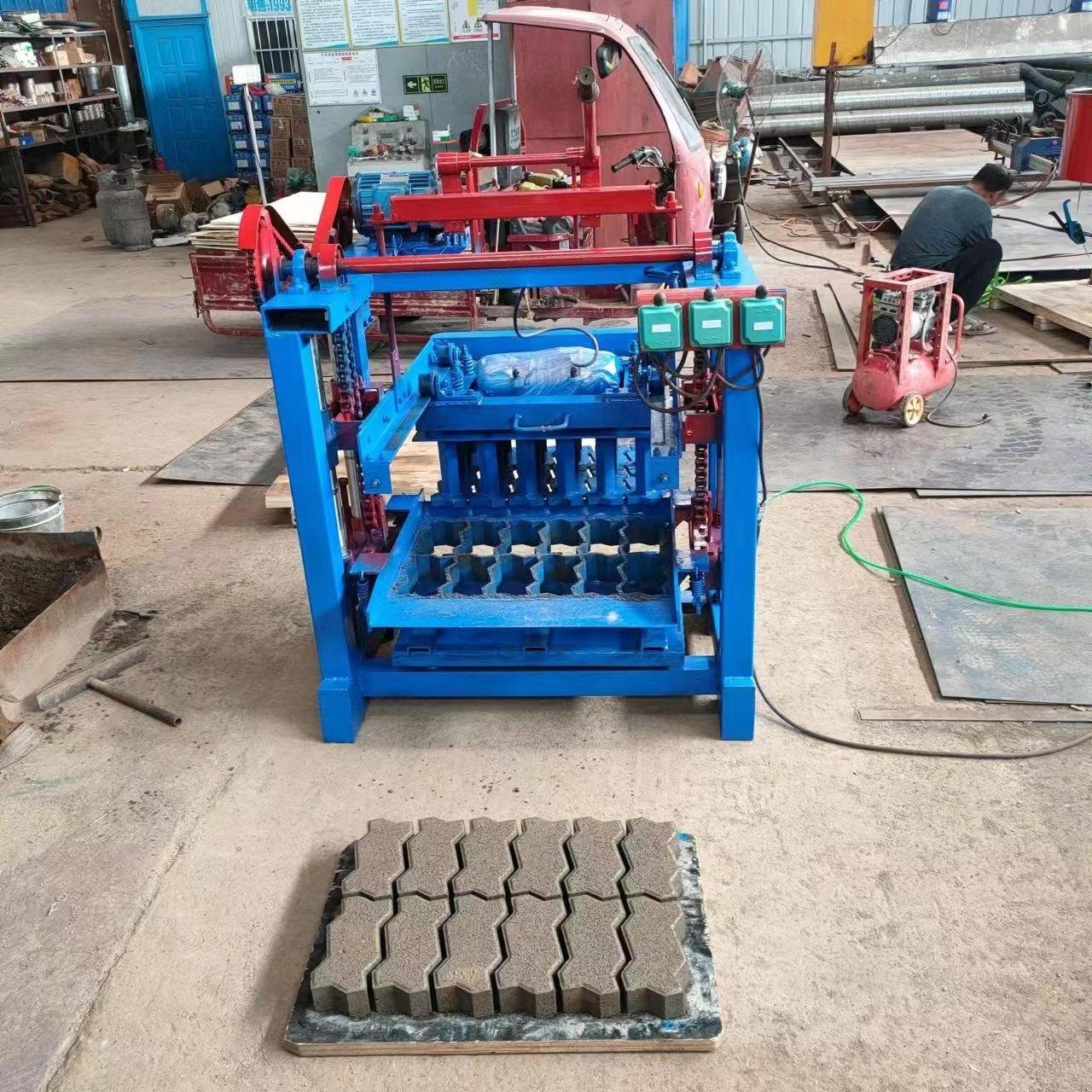 Semi-Automatic Cement Block Making Machine Manual Interlocking Brick Machine Brick Laying Machine Price