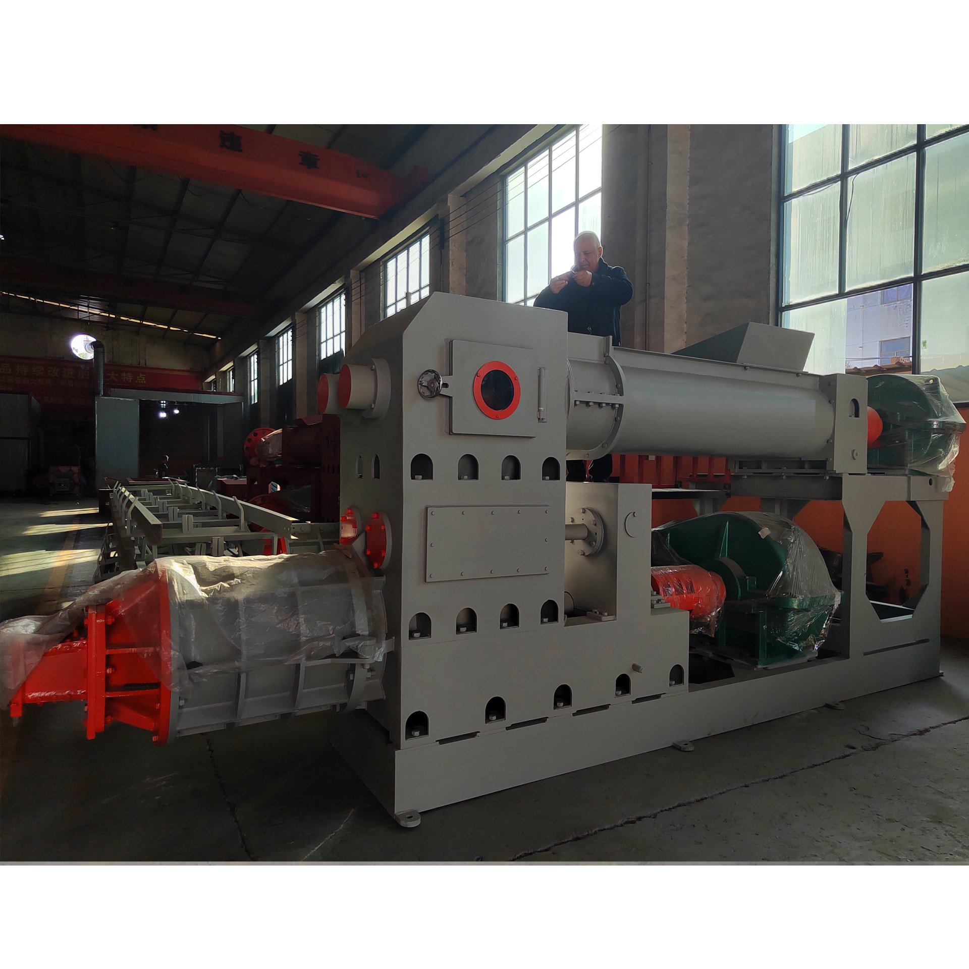 Fully automatic vacuum extruder red mud soil clay brick making machine clay brick making machine