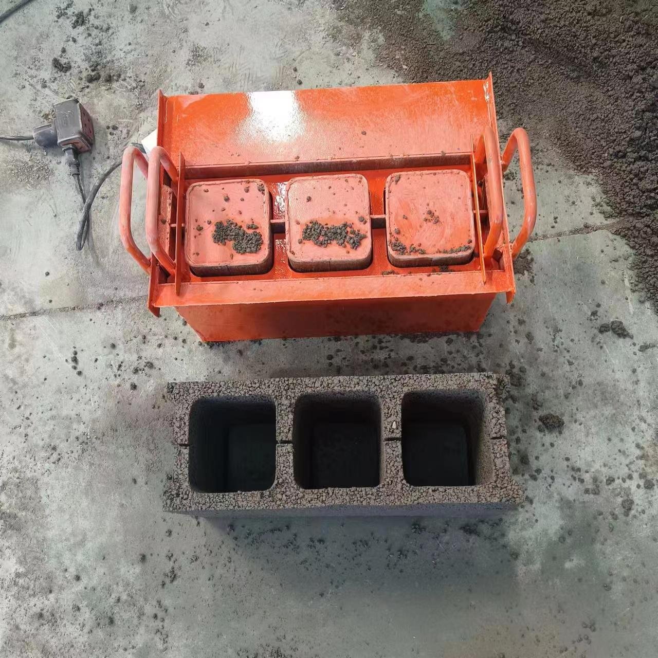 Best selling rural household manual brick making machine one piece at a time portable brick making machine two-phase electric ho