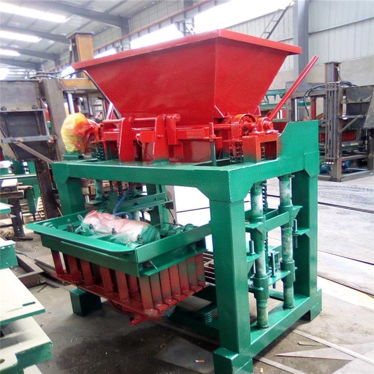 Small brick making machine with hopper, no burning cement pavement, pressed pollen ash block forming machine