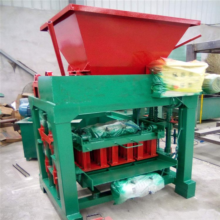 Small brick making machine with hopper, no burning cement pavement, pressed pollen ash block forming machine