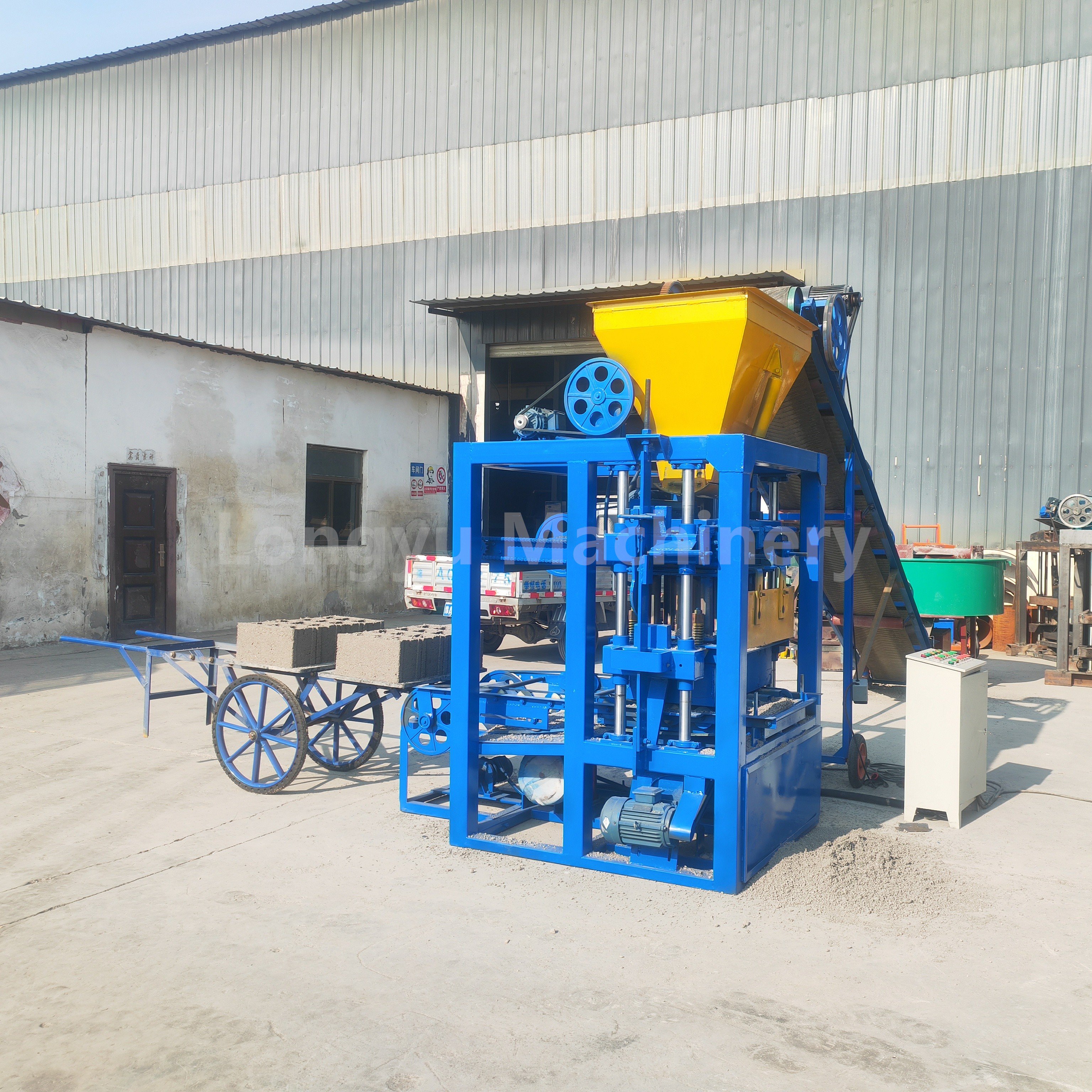 china block machine hollow cement bricks making machine cement brick making machine full set