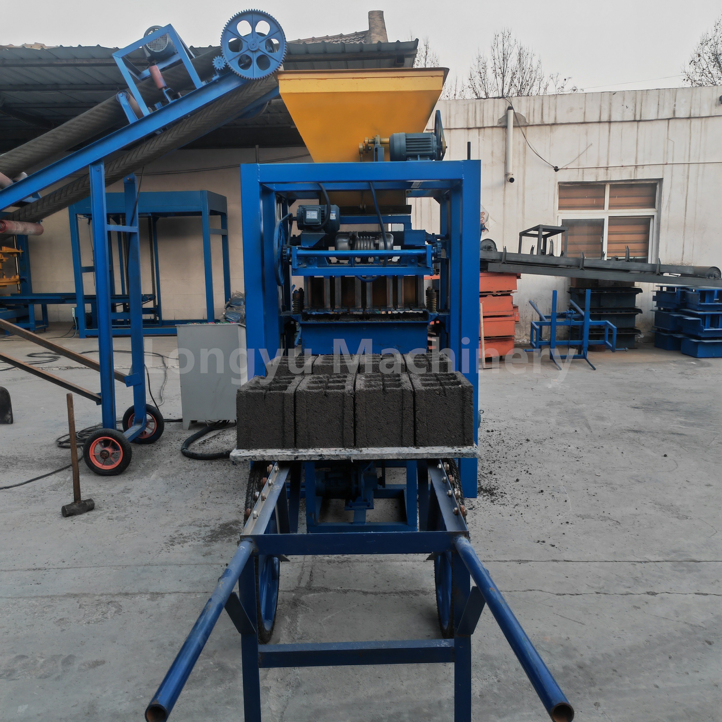 china block machine hollow cement bricks making machine cement brick making machine full set
