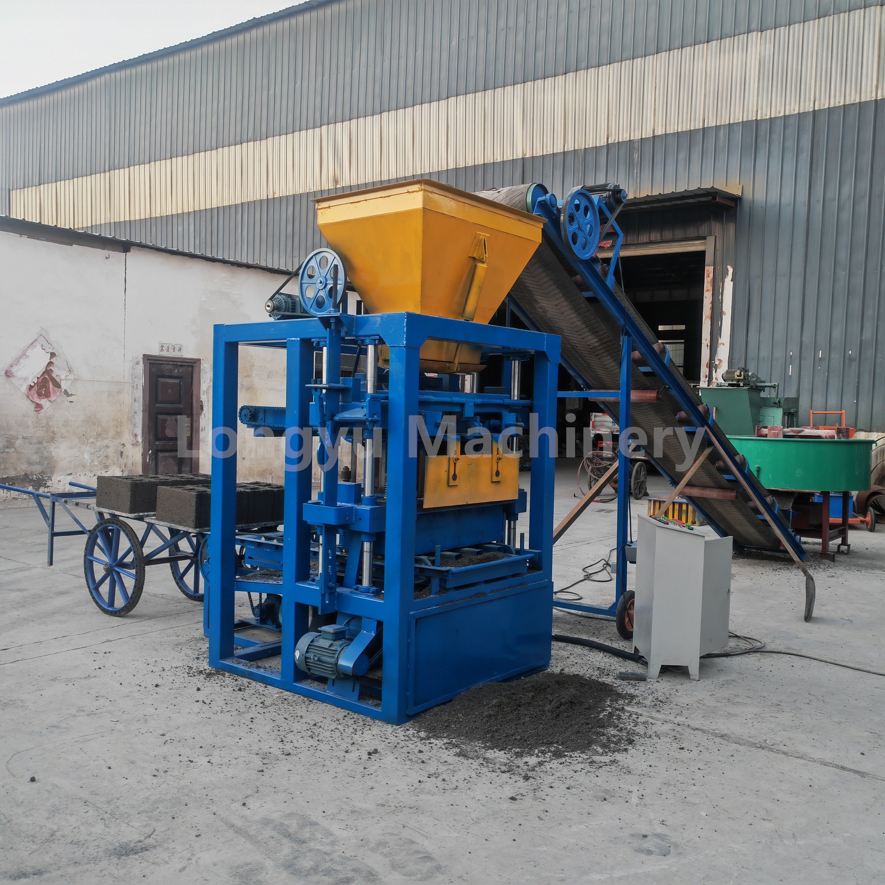 china block machine hollow cement bricks making machine cement brick making machine full set