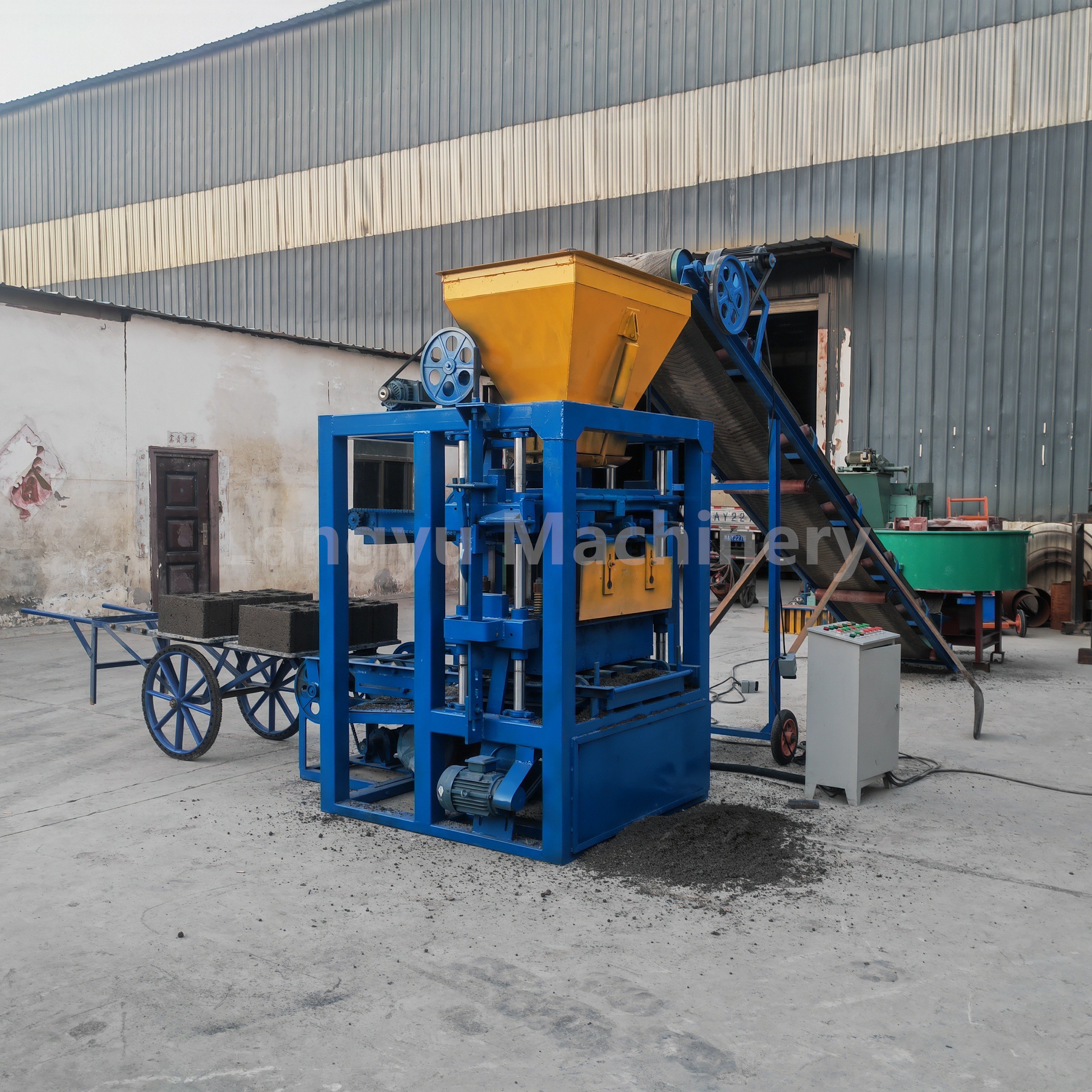 china block machine hollow cement bricks making machine cement brick making machine full set