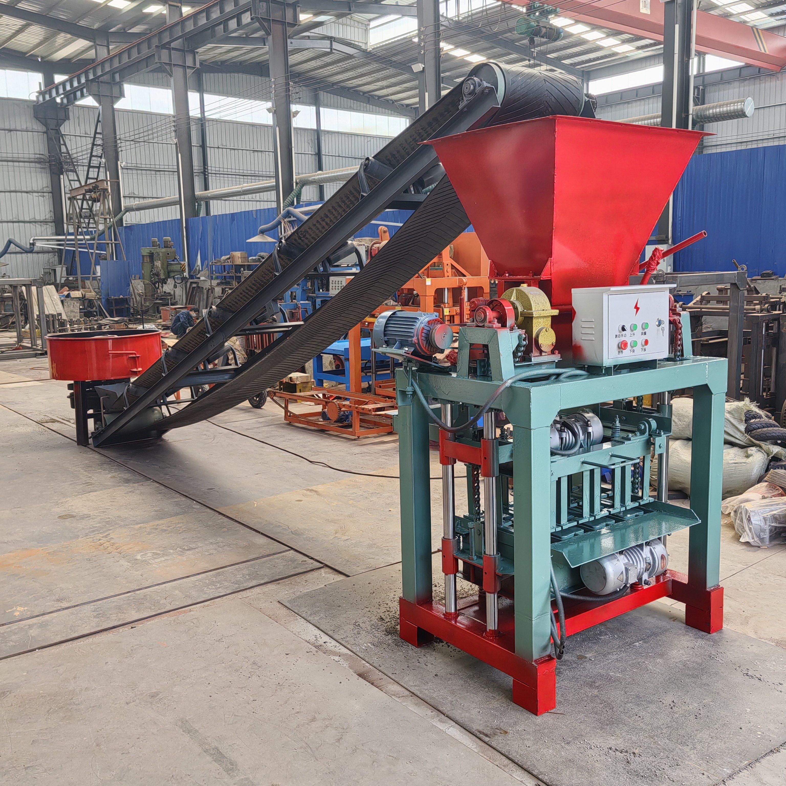 Full automatic concrete block interlocking solid fly ash brick factory garden brick making machinery