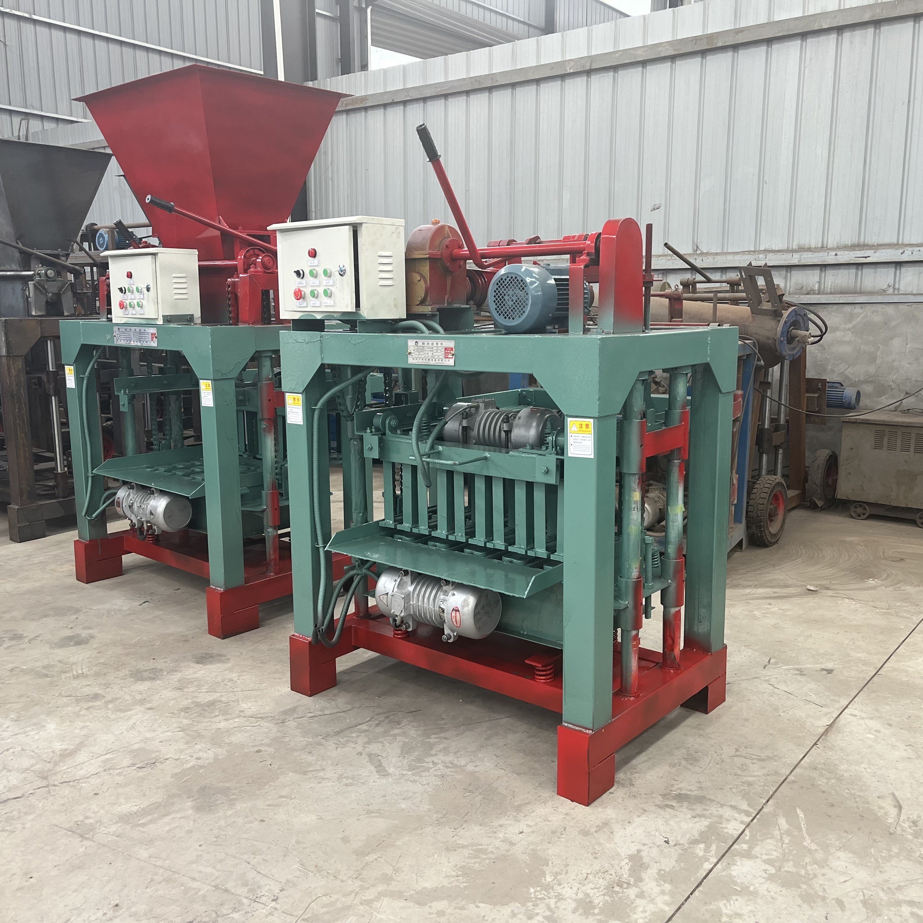 Full automatic concrete block interlocking solid fly ash brick factory garden brick making machinery