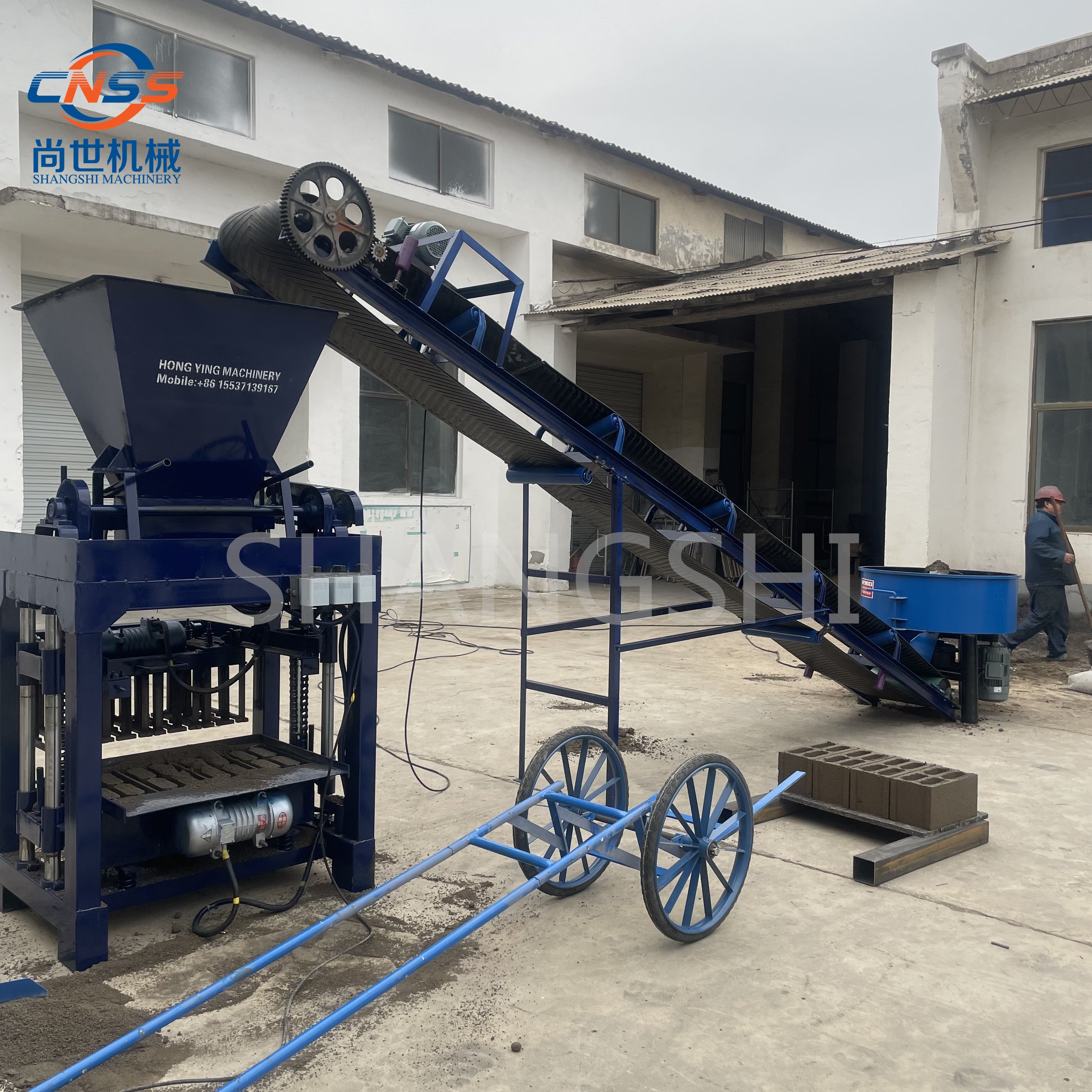 automatic hollow block making machine interlocking cement brick making machinery
