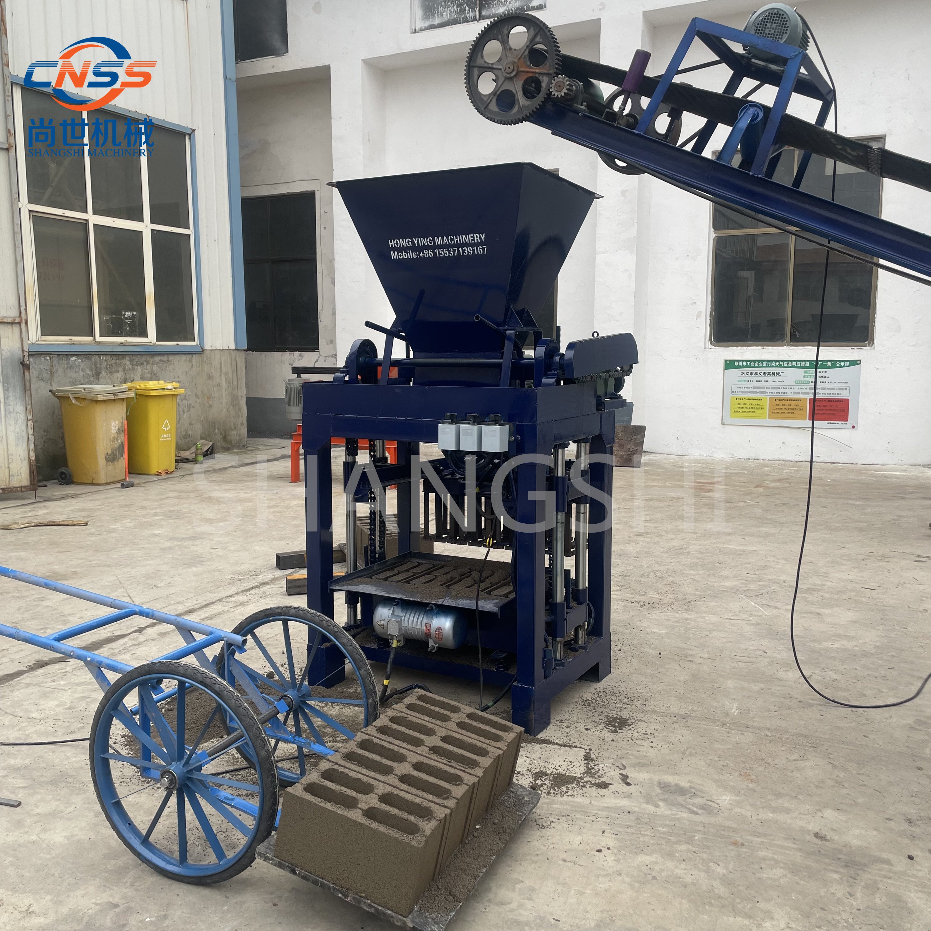 automatic hollow block making machine interlocking cement brick making machinery