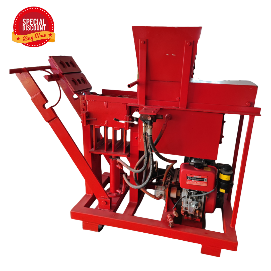 Diesel Driven Cement Clay Brick Making Machine Portable Small Engineering Equipment Efficient Brick Making Machine