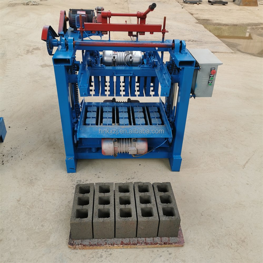 Factory direct sale QT4 - 35 industry Semi automatic concrete cement hollow blocks brick making machinery