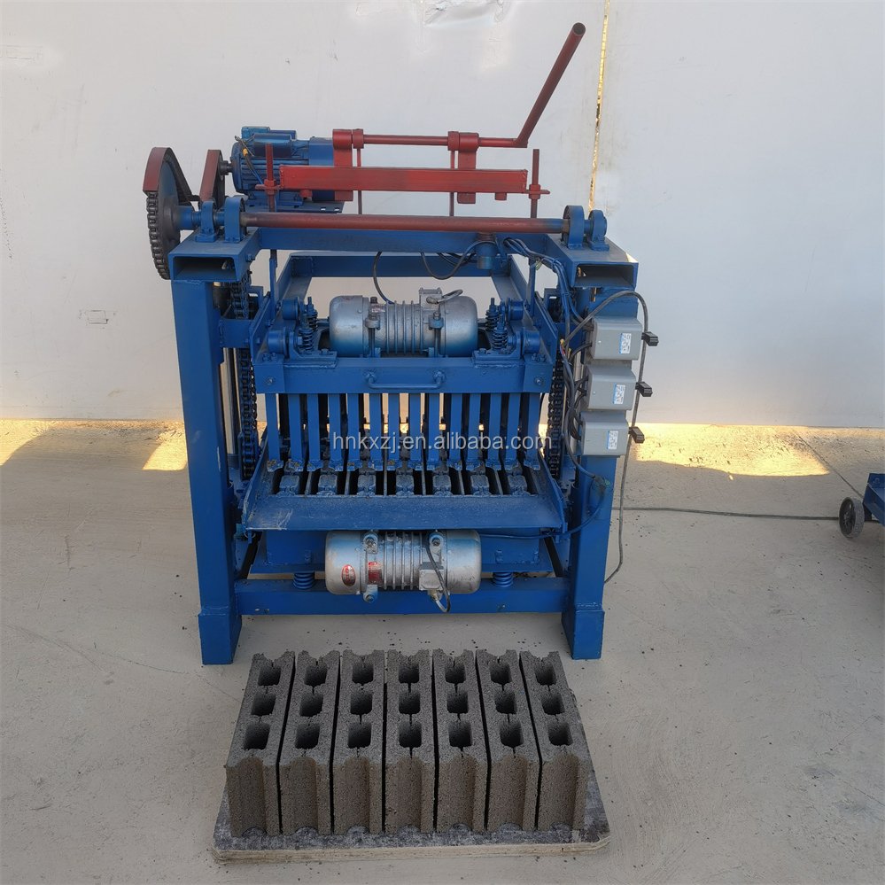 Factory direct sale QT4 - 35 industry Semi automatic concrete cement hollow blocks brick making machinery