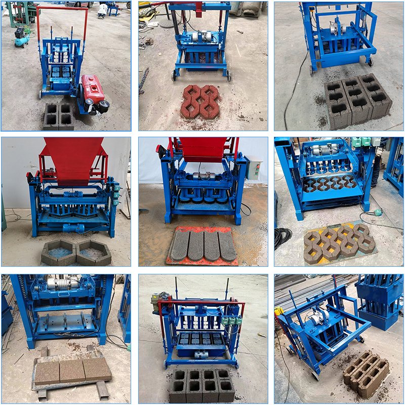 Popular QT40 Manual Hollow Interlocking Block Brick Making Machine with Low price