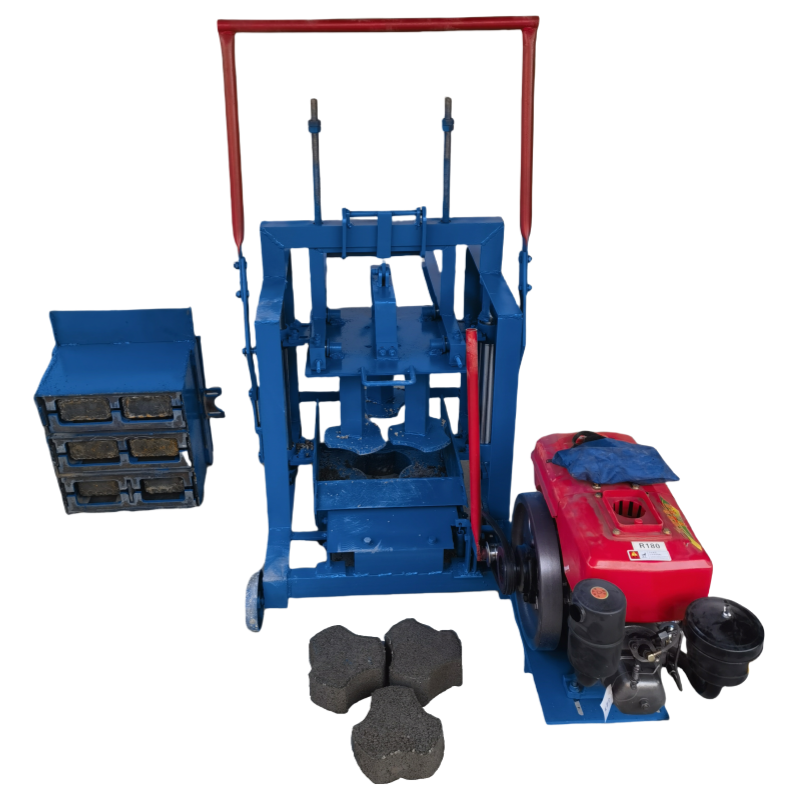 Multi functional movable diesel cement block making machine