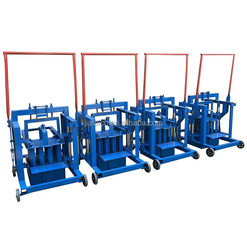 Hot small Manual Block Moulding Machine Mobile Manual Brick Making Machinery In Easy To Operate Concrete Brick Making Machine