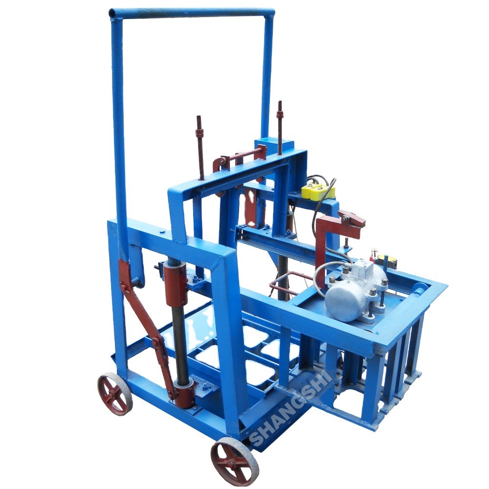 Concrete mobile block moulding machine egg laying bricks pondeuse de brique holow bloks and paver splitter machines