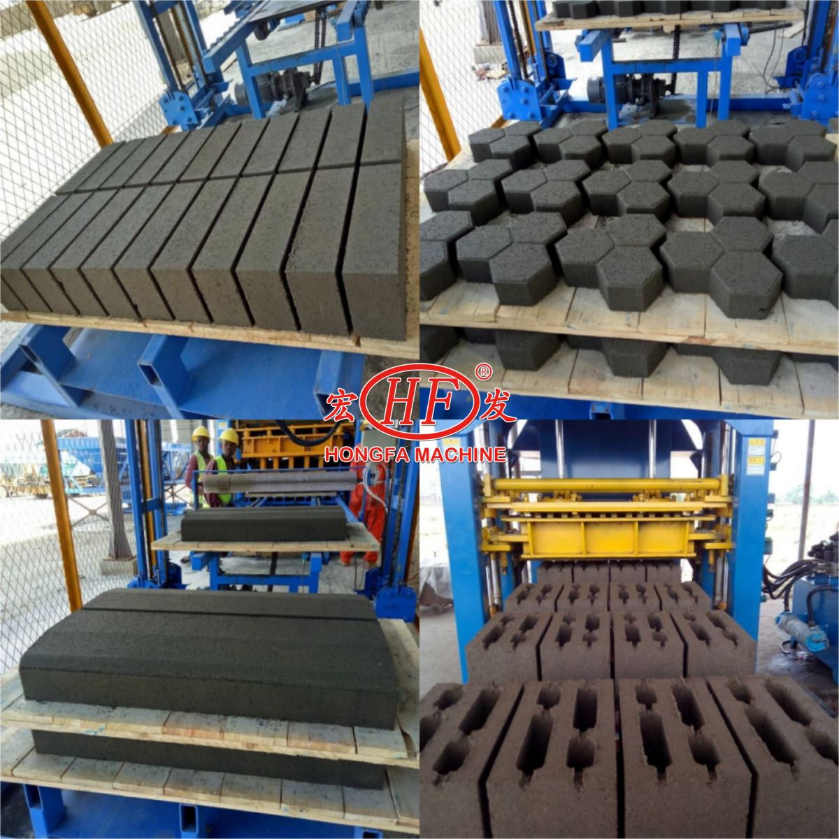 Low price QT12-15 concrete hollow brick making machinery for sale