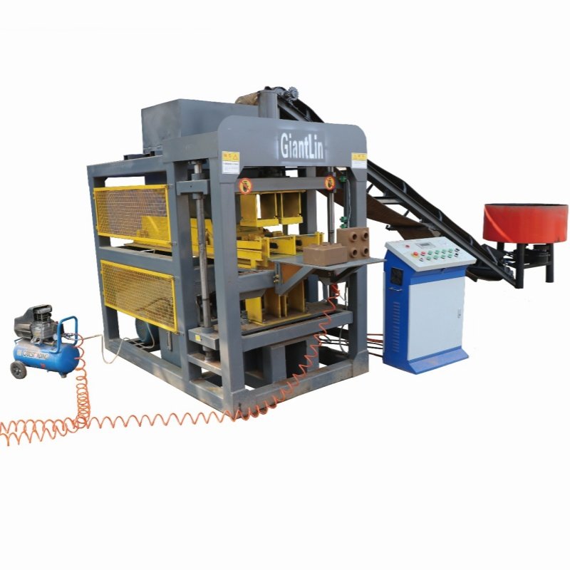 2024 small clay mud soil earth interlocking bricks making machine for make interlock bricks