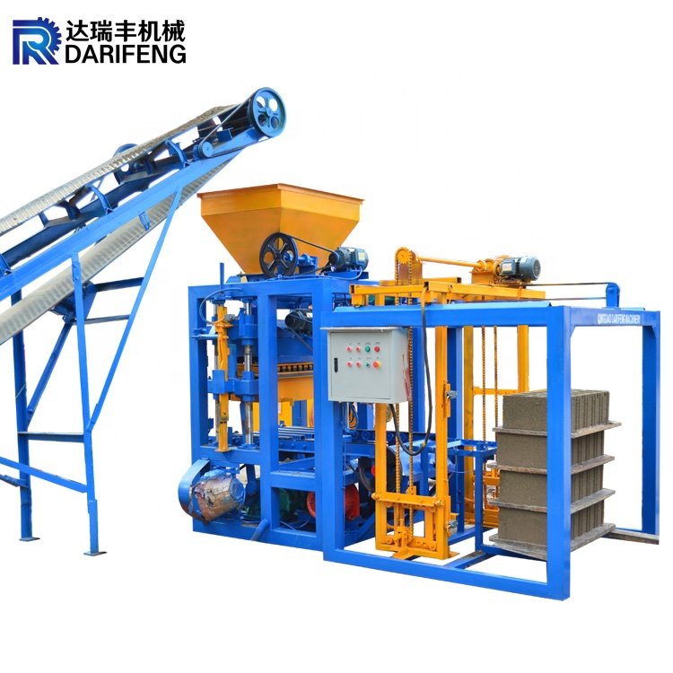 china block factory brick making machine concrete QT4-24 mini brick factory