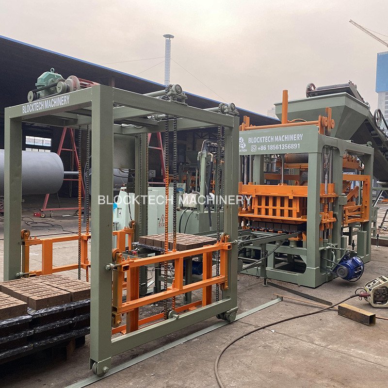 QT4-15 high quality block making machine high efficiency automatic concrete brick making machine production line