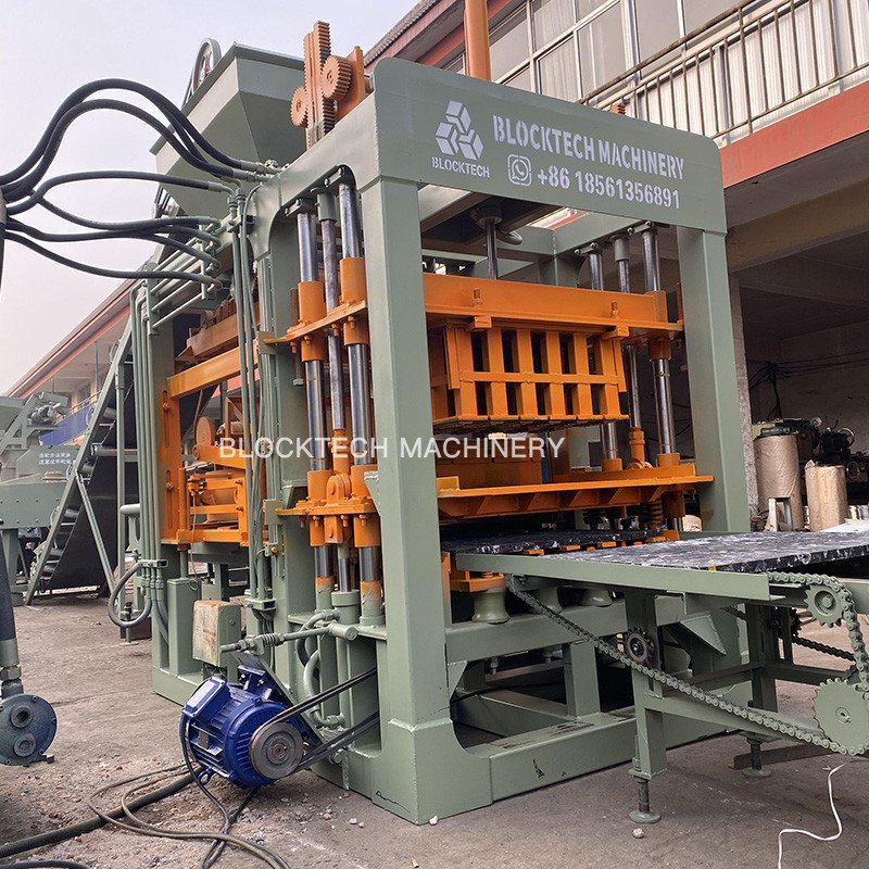 QT4-15 high quality block making machine high efficiency automatic concrete brick making machine production line