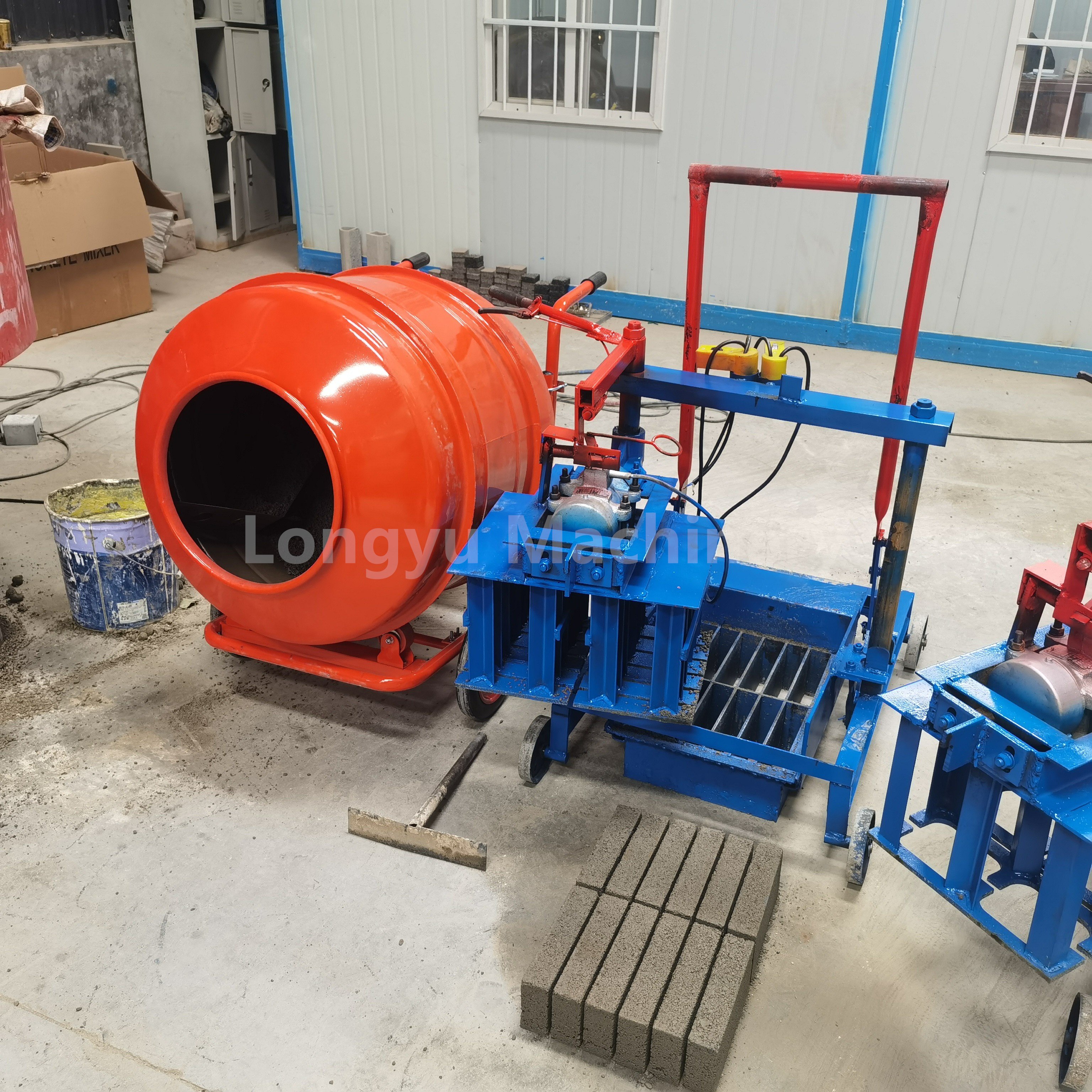 Egg Laying 2-45 Small Manual Concrete Cement Block Brick Making Machine For Sale In Uganda