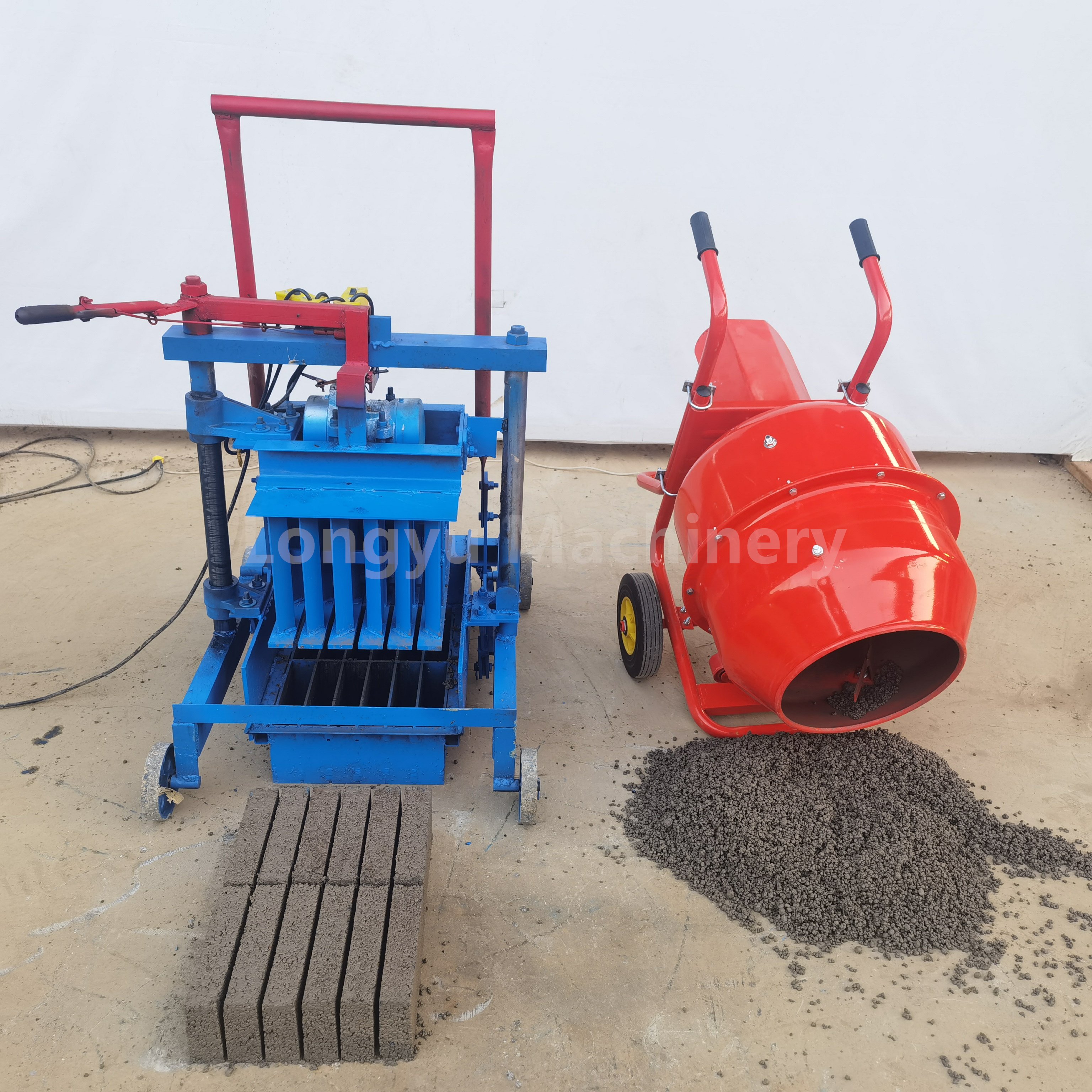 Egg Laying 2-45 Small Manual Concrete Cement Block Brick Making Machine For Sale In Uganda
