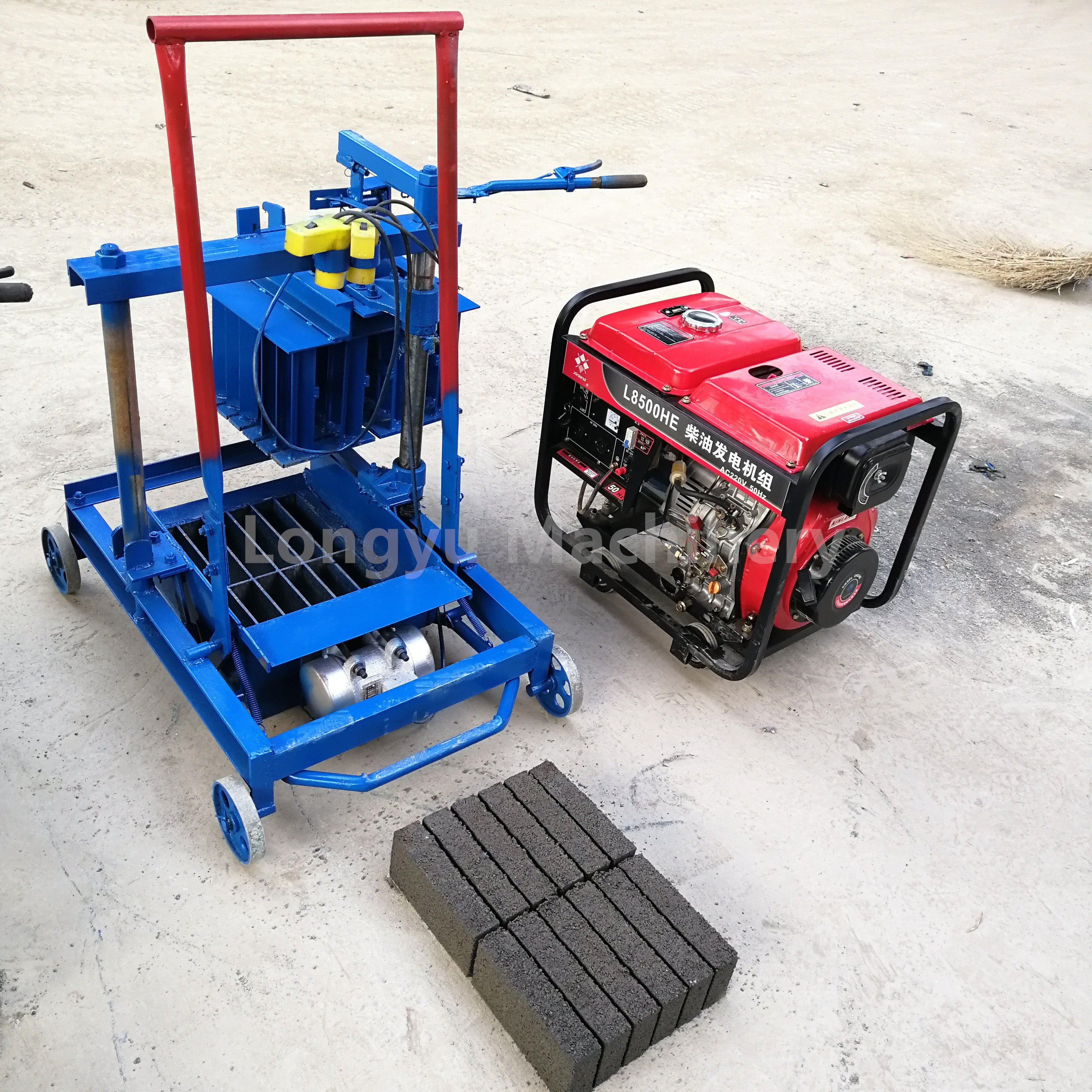 Egg Laying 2-45 Small Manual Concrete Cement Block Brick Making Machine For Sale In Uganda