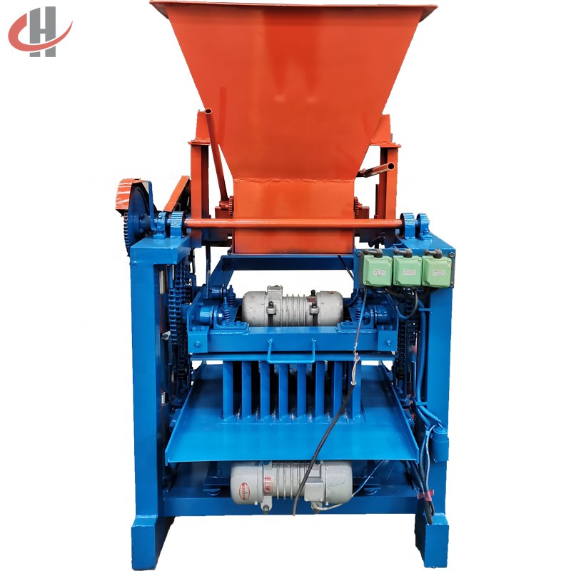 Cement Hollow Block Semi Automatic Brick Making Machine Molding High Yield Hand Press Brick Making Machine