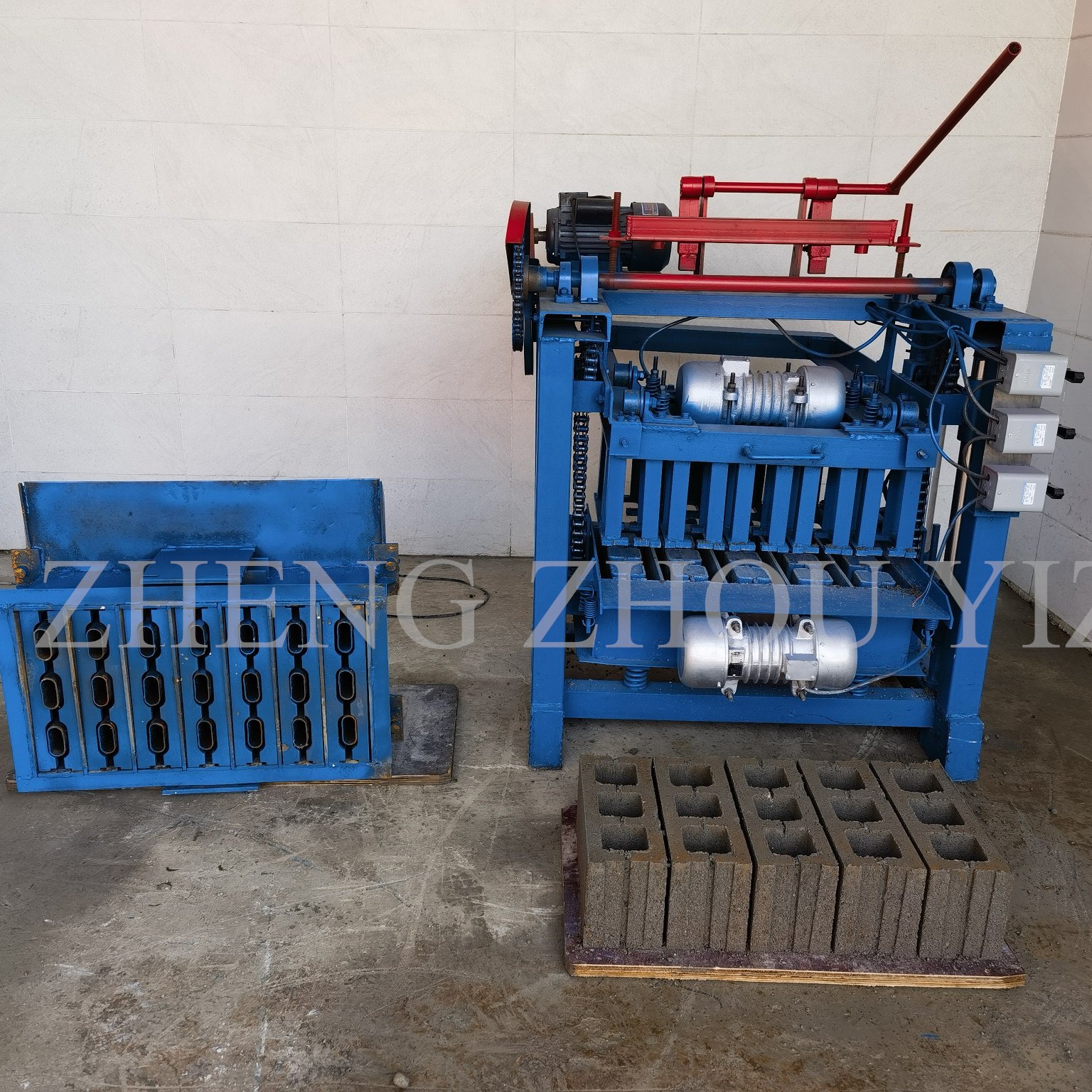 Brick Production Equipment Concrete Mixing Cement Ethiopia Hollow Brick Machine Making Automatic 4-35a Brick Making Machine