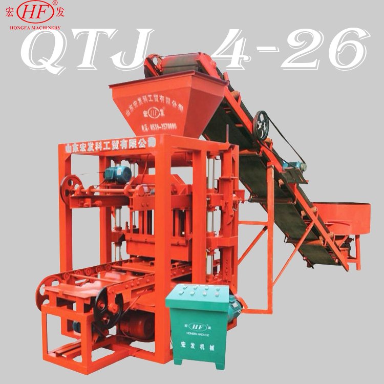 qtj4-26 Interlocking Brick Making Machine with Concrete Manual Efficient for Cement-Based Bricks