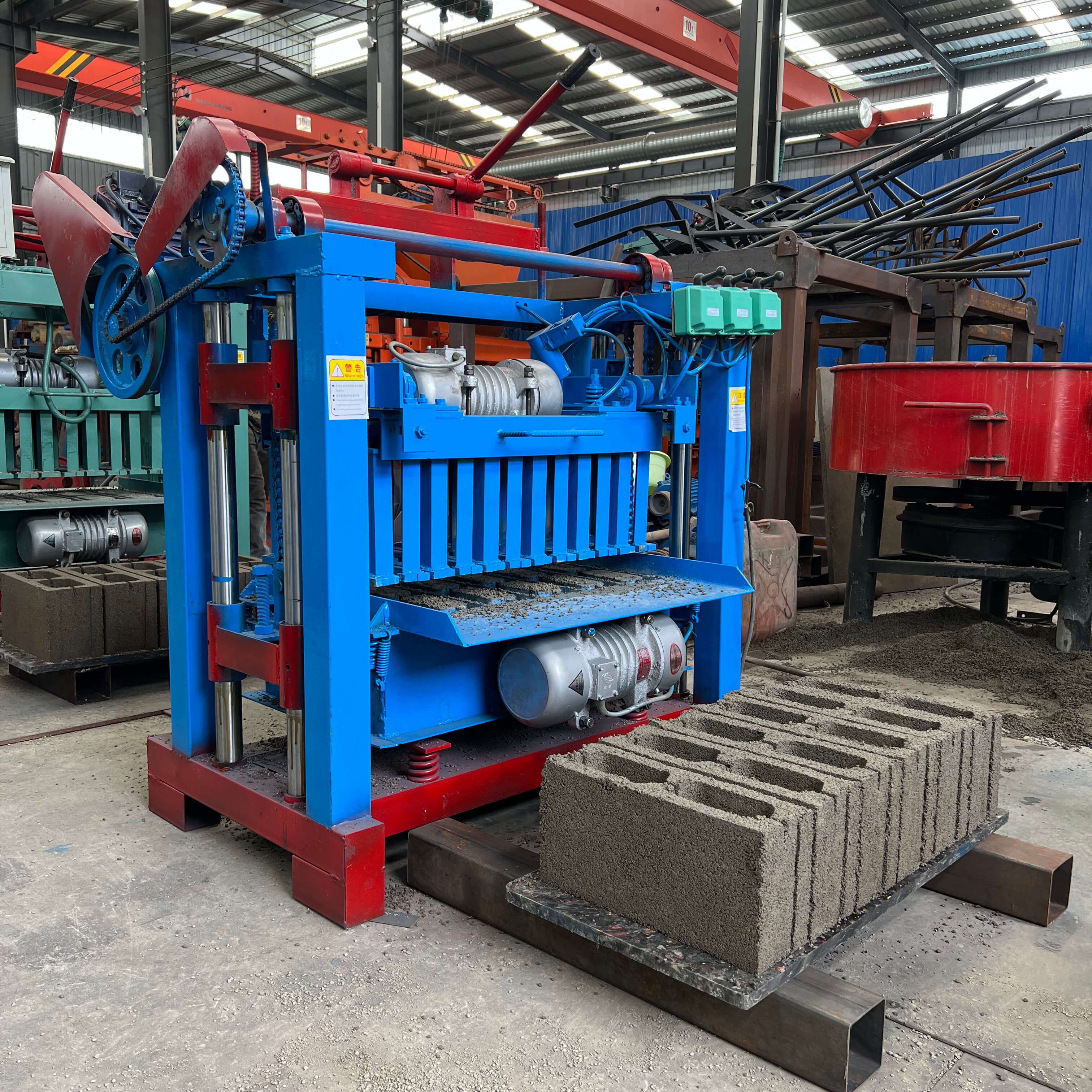 automatic concrete block construction equipment bricks making machinery