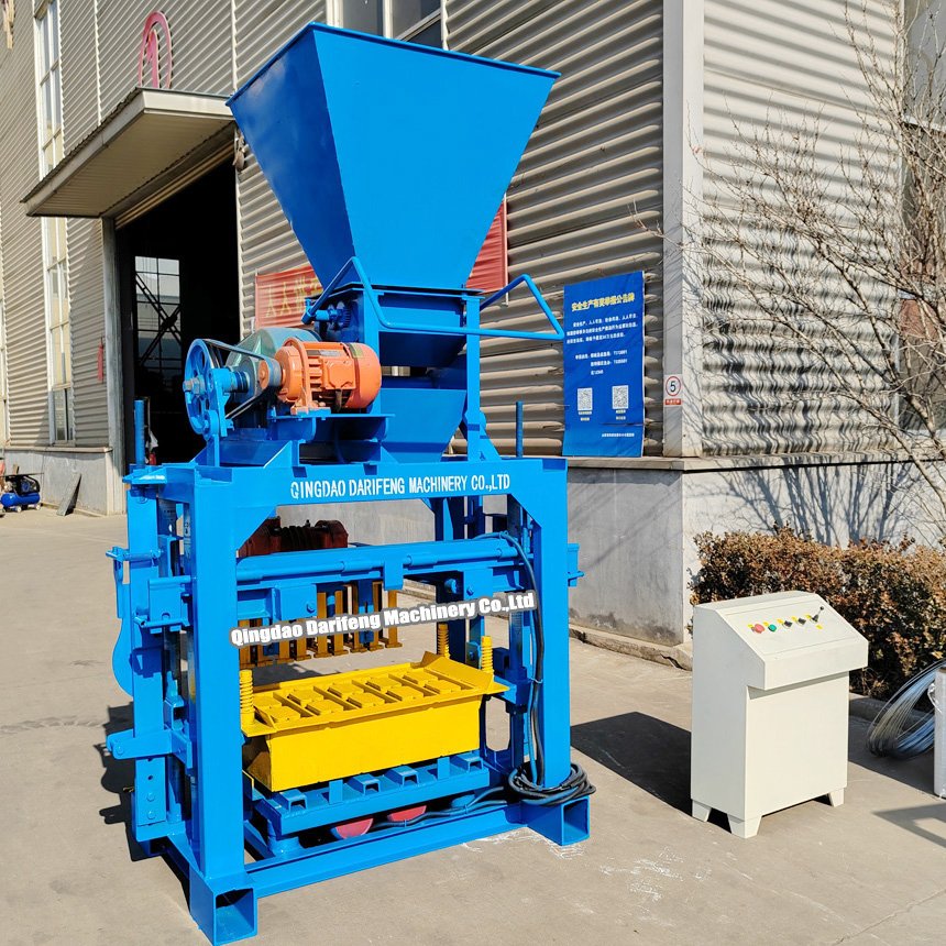 Household Portable Semiautomatic Hollow Cement Fly Ash qtj4-35 manual cement block making machine 4-2b brick making machine
