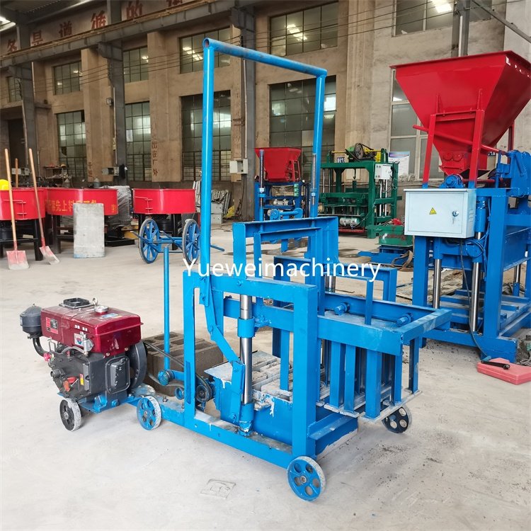 Popular Mobile Diesel Generator Customizable Cement Concrete Block Brick Making Machine For Sale