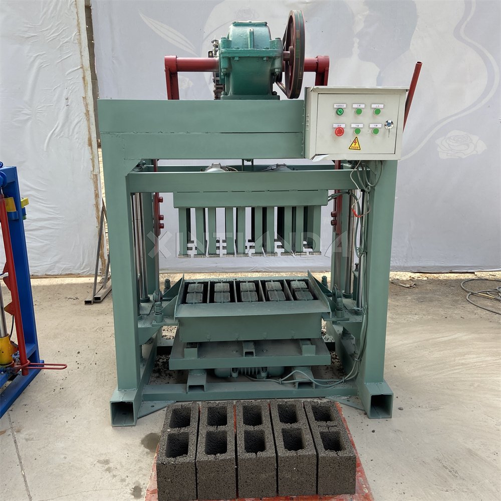 QTJ4-40A Semi-automatic Building construction Concrete Block Maker Cement Concrete Brick Making Machine