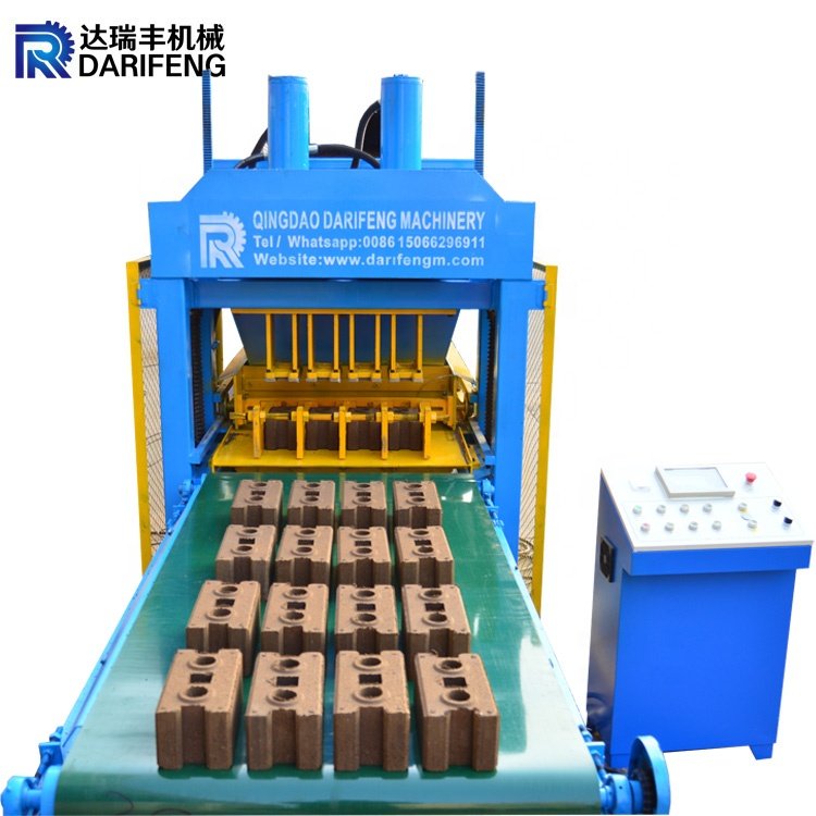 Automatic Ecological soil Interlocking Block Brick Making Machines Price brick moulding machines DF4-10 eco block machine