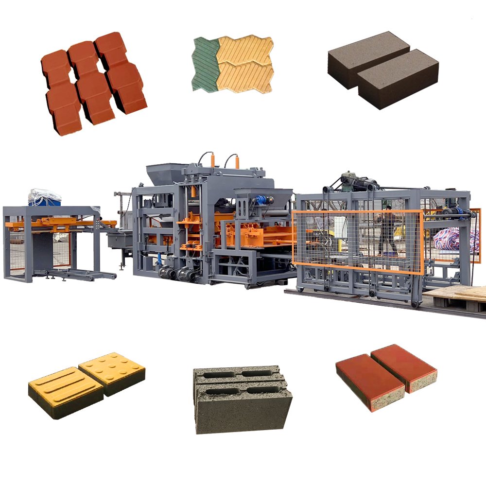 QT1215 Full Automatic Concrete Block Molding Machine Brick Making Machine paver making machine industrial block production plant