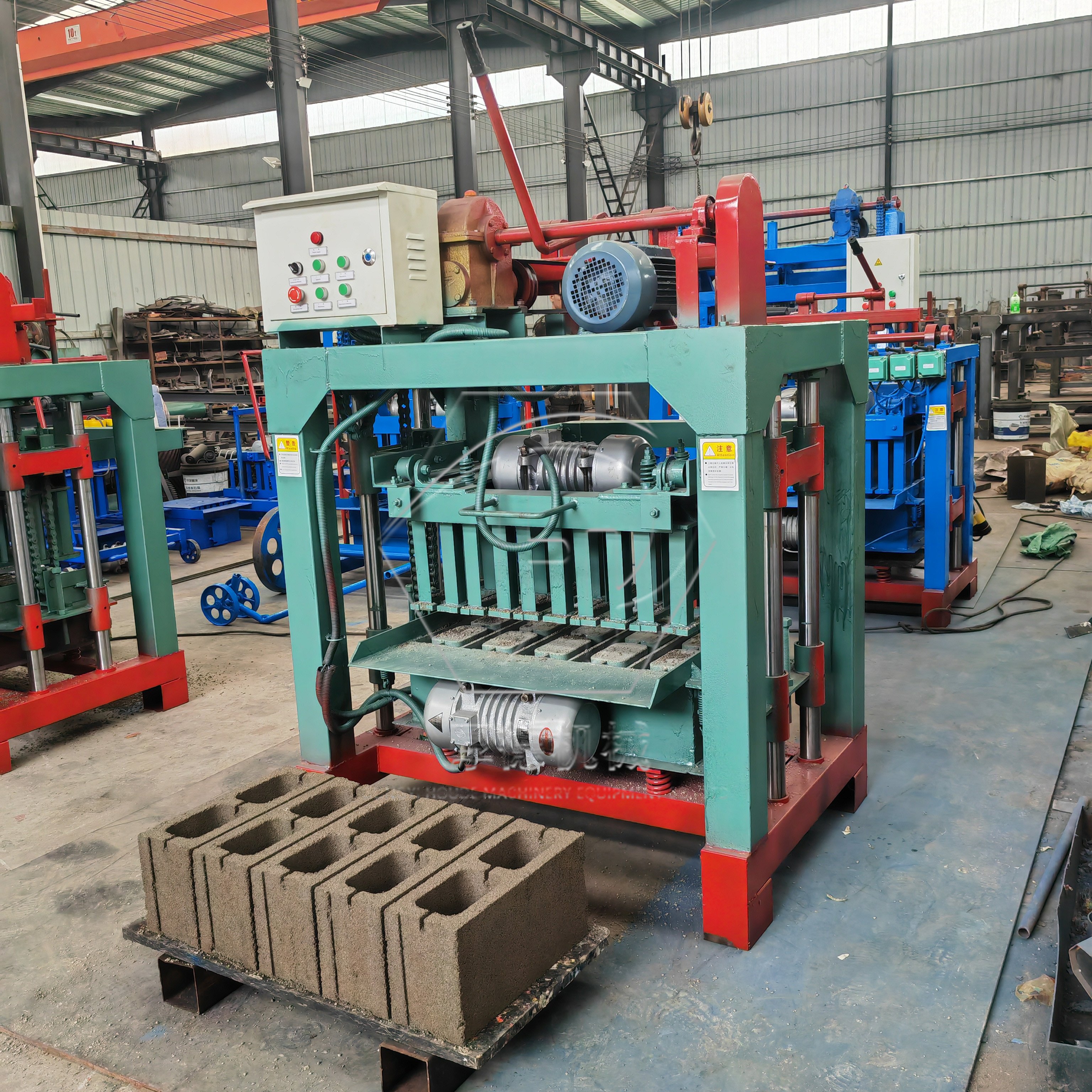 Semi Automatic Interlocking Brick Making Machinery Ethiopia Small Manual Paver Hollow Cement Concrete Block Making Machine