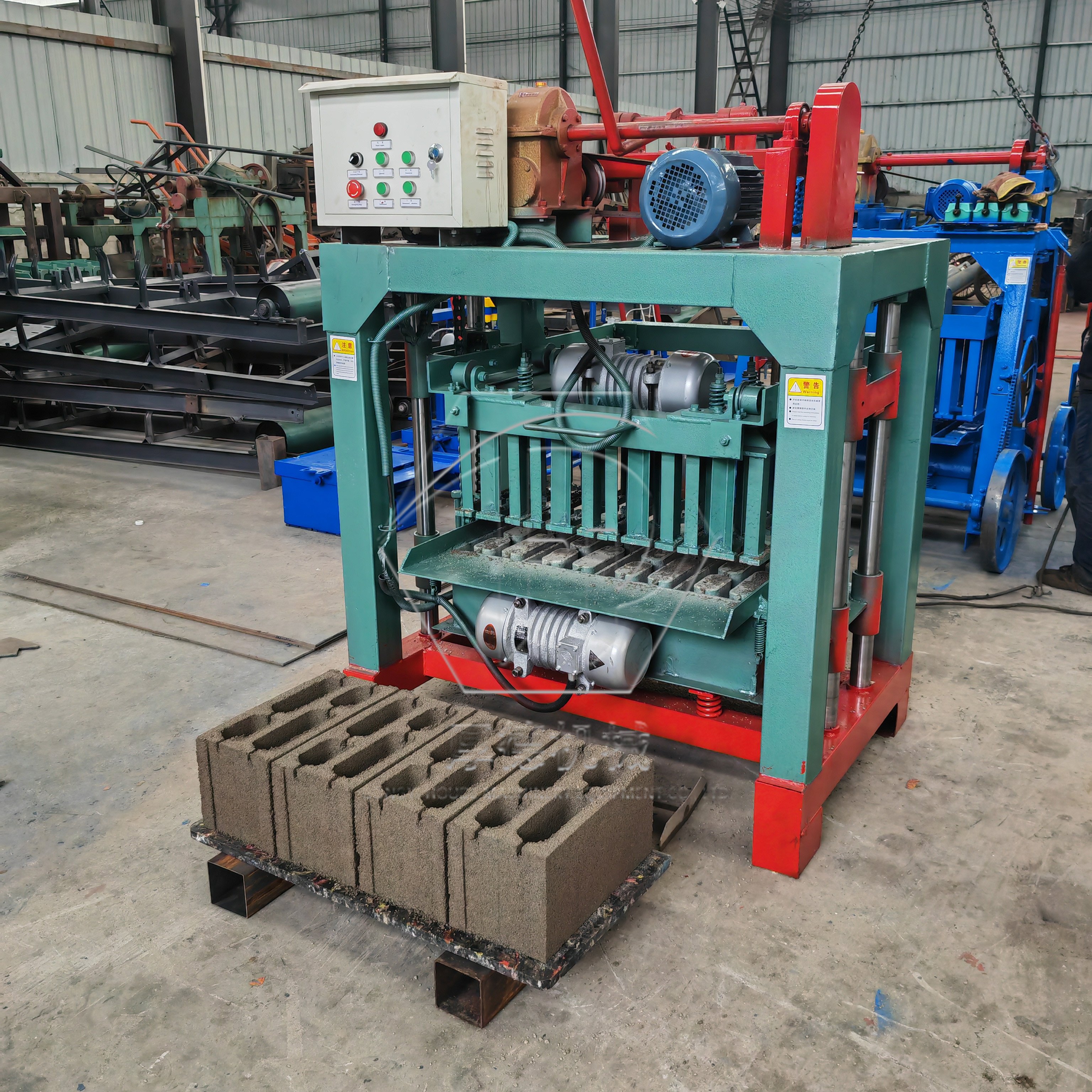 Semi Automatic Interlocking Brick Making Machinery Ethiopia Small Manual Paver Hollow Cement Concrete Block Making Machine