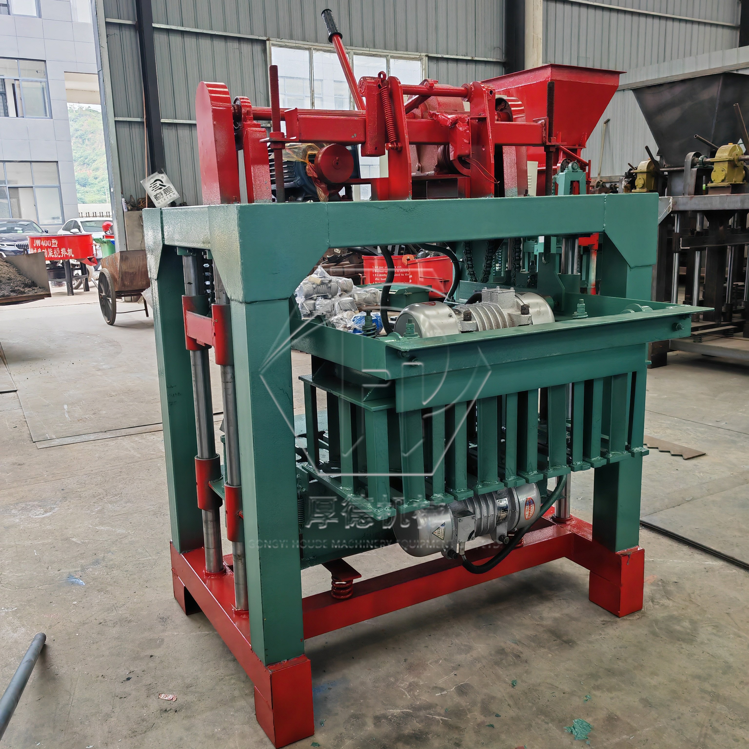 Semi Automatic Interlocking Brick Making Machinery Ethiopia Small Manual Paver Hollow Cement Concrete Block Making Machine