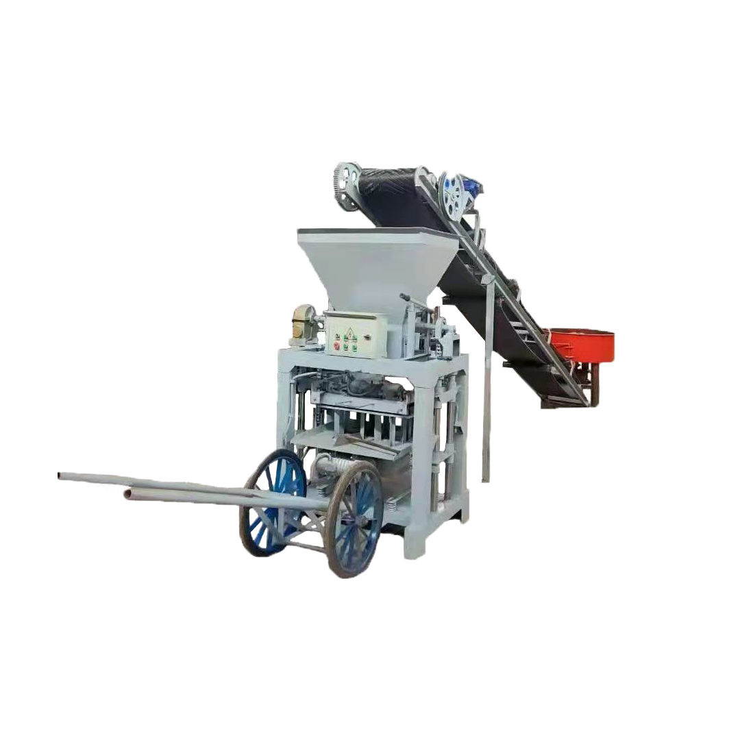 The 4-10 Brick Machine Is An Interlocking Block Making Machine That Uses Compressed Earth Clay Soil Mud By Brick Making Machine