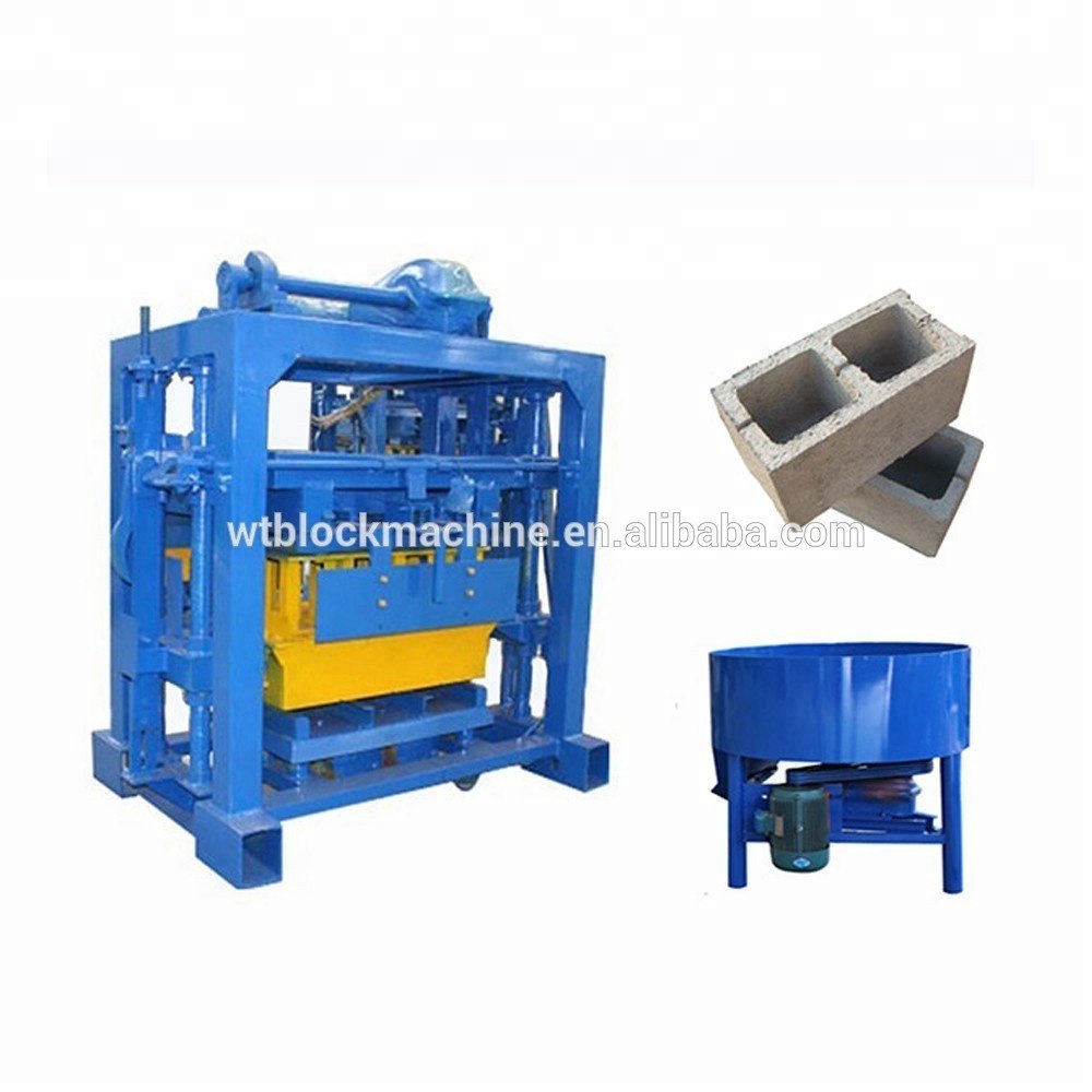 QT4-40 hydraulic vibration automatic block machine concrete hollow block bricks making machine