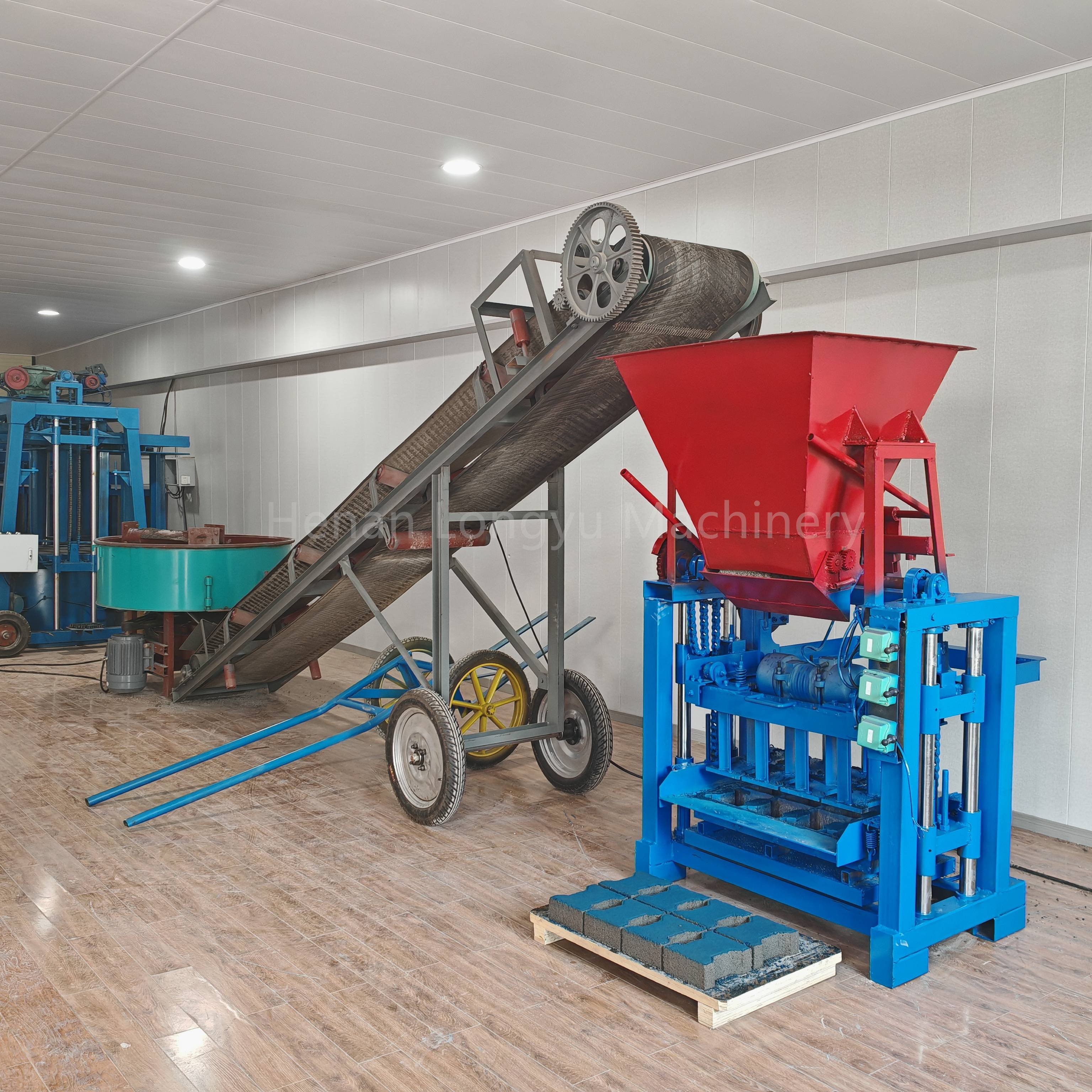 Cement Concrete Interlocking Paving Block Machinery Hollow Block Brick Making Machine for sale