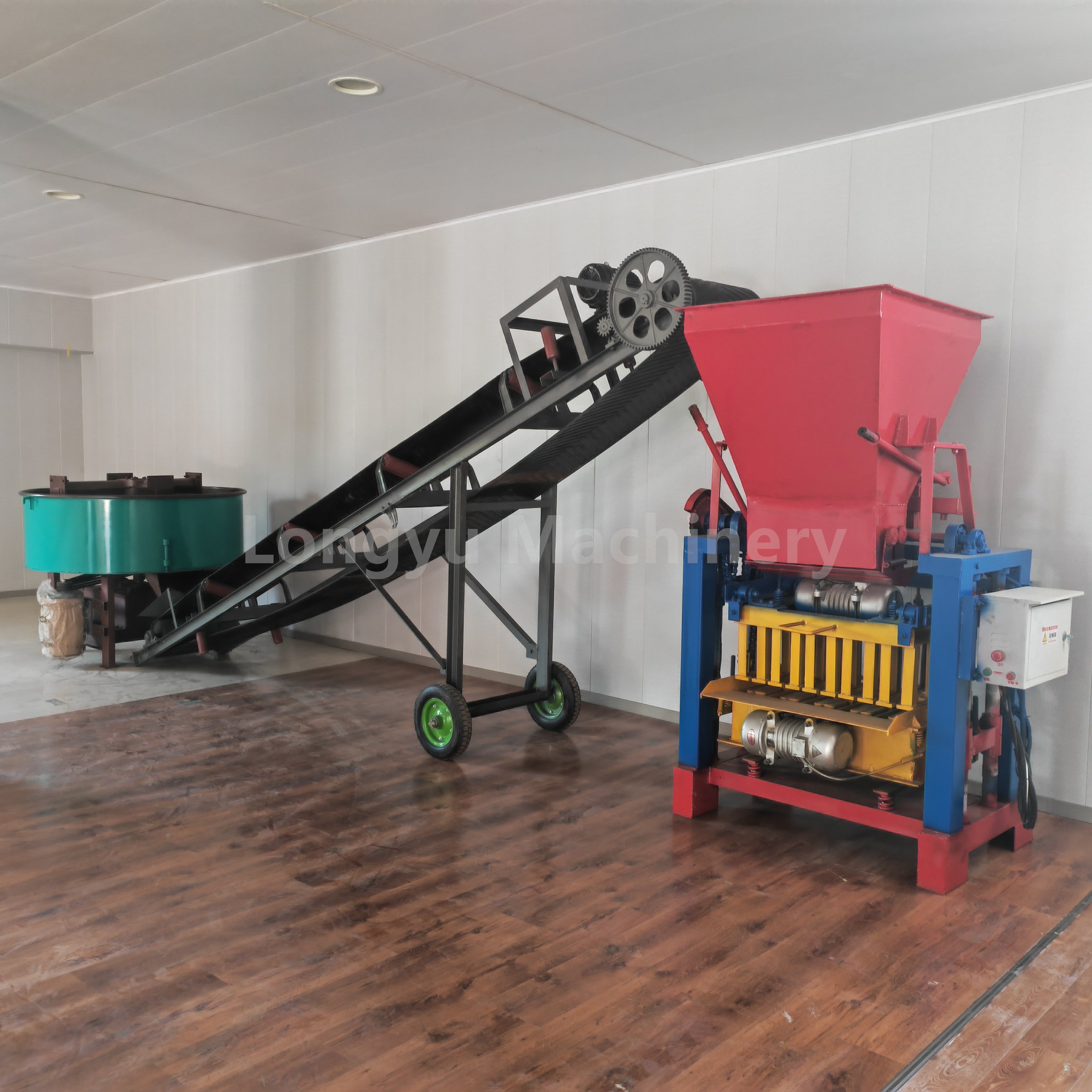Cement Concrete Interlocking Paving Block Machinery Hollow Block Brick Making Machine for sale