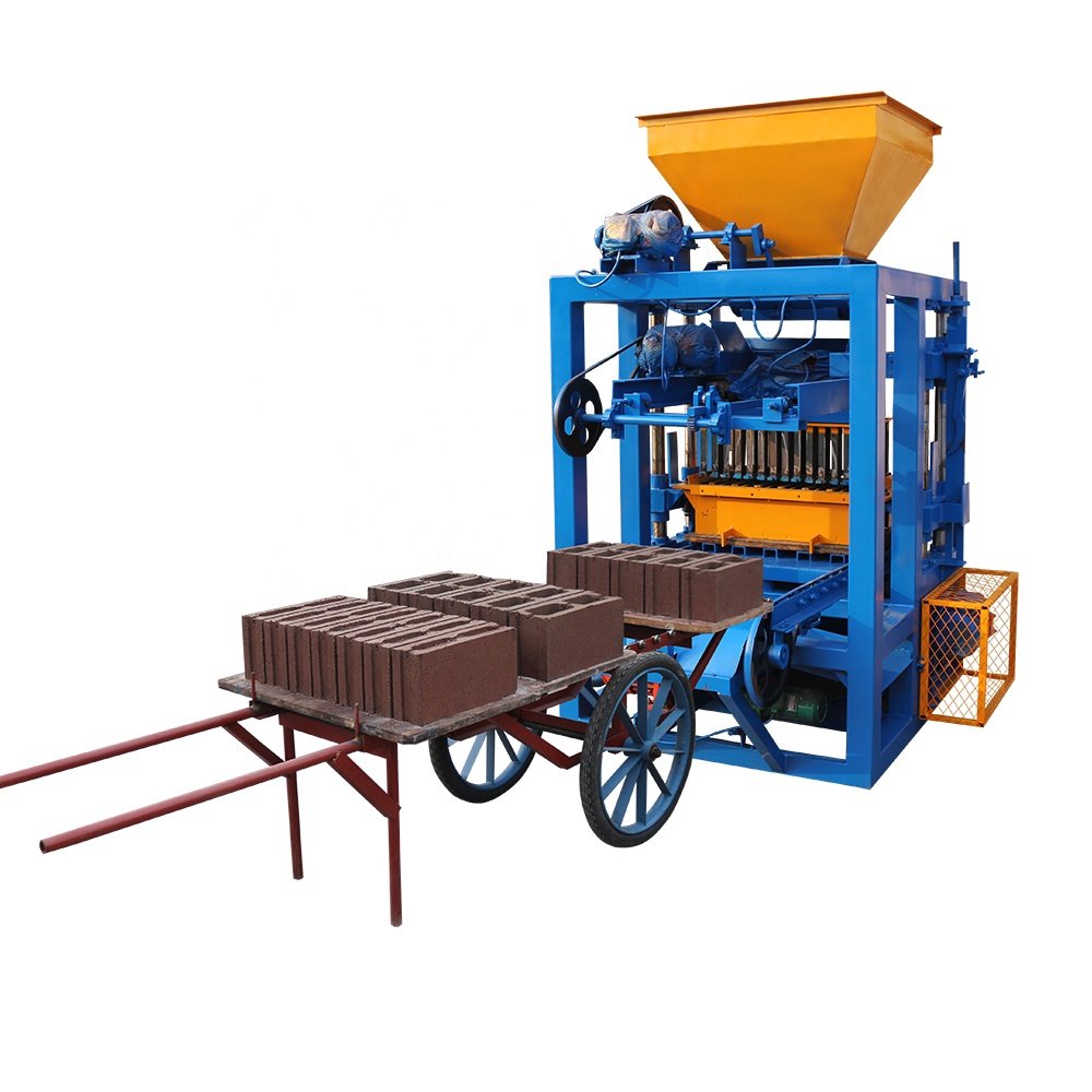QTJ4-26 semi automatic cement concrete paving hollow brick making machine