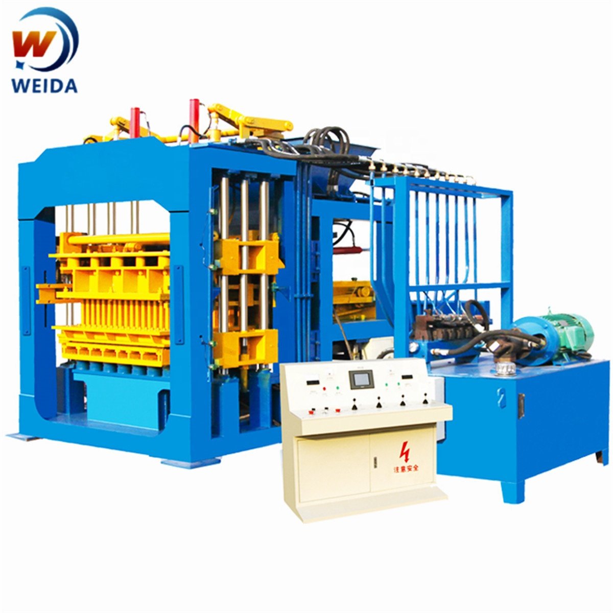 Hallow Block Manufacturing Fully Automatic Concrete Interlock Brick Making Machine Price For Sale qt 10-15