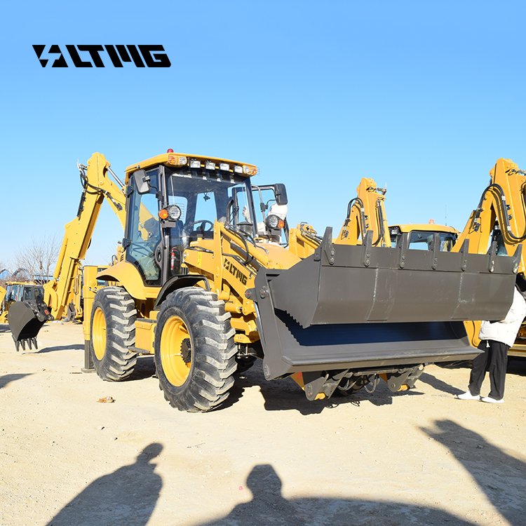 Hot selling 3CX 4CX small back hoe loader Compact 2.5 ton four wheel steering backhoe loader with telescopic boom