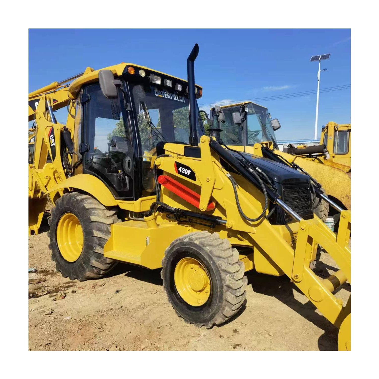 4x4 used Caterpillar 420F 420E backhoe loader for sale, cheap used CAT 420 backhoe at low price