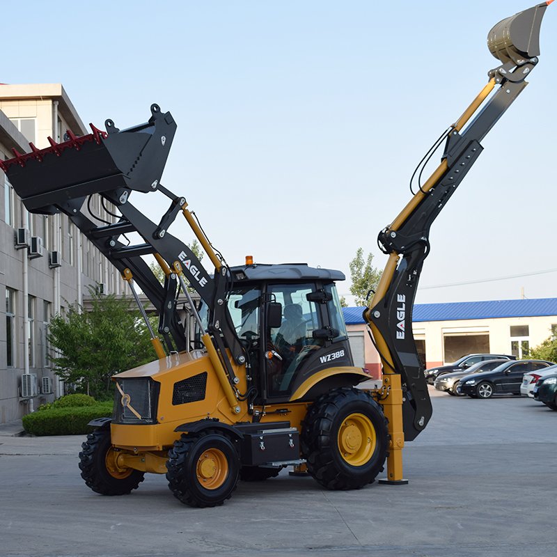 WZ388 Mini Retroexcavadora Backhoe Loader Mini Towable Backhoe Excavator Loader 4x4 Backhoe